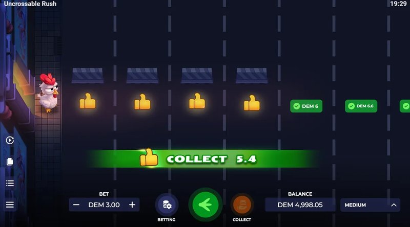 Descubre la adrenalina del juego de slot Uncrossable Rush en línea en España.